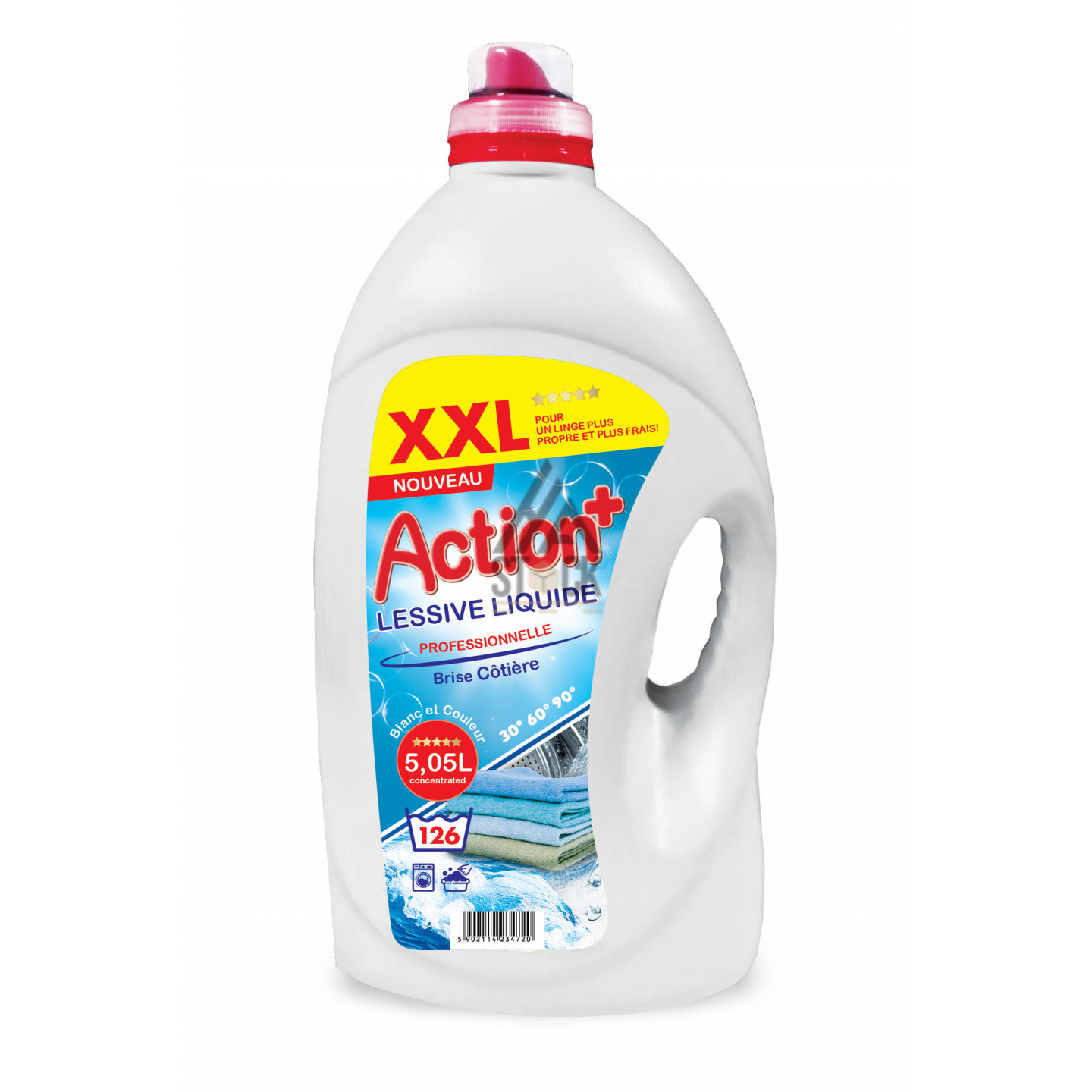 Lessive Action+ Brise Côtière - 5L - 120 bidons