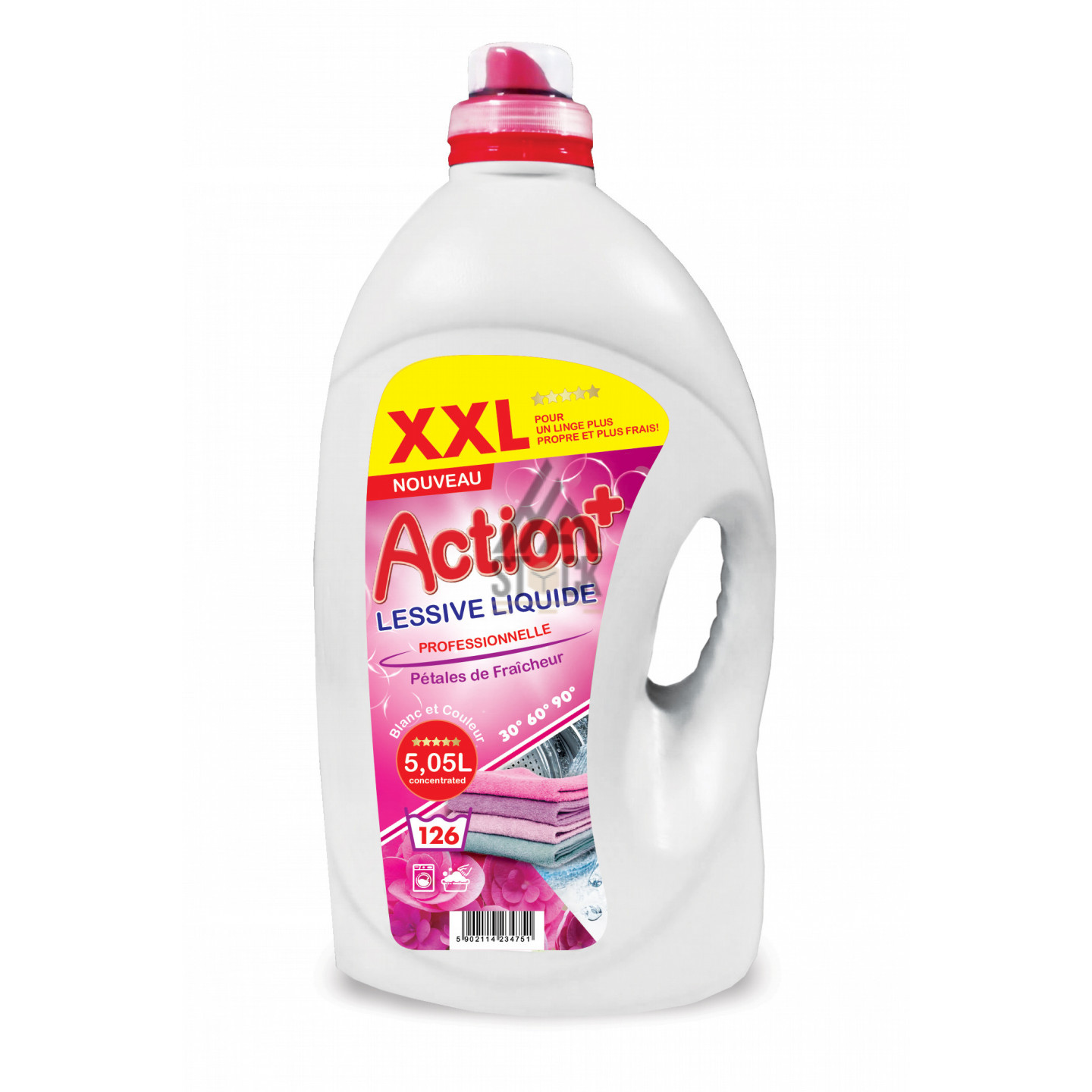 Lessive Action+ Pétales de Fraîcheur - 5L - 120 bidons