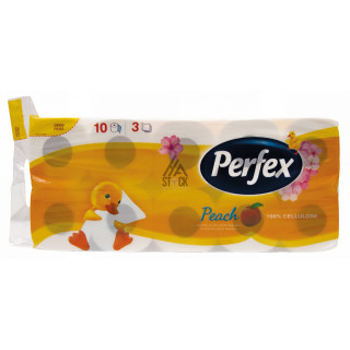Papier toilette Pêche - PERFEX - 8 paquets
