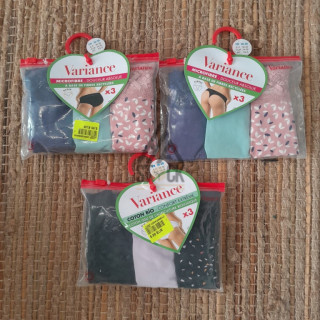 Paquets de 3 culotes - VARIANCE - 45 pièces