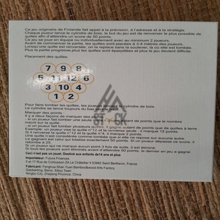 Jeu de quilles nordique - 18 pièces