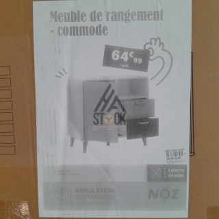 Meuble de rangement commode - 2 pièces