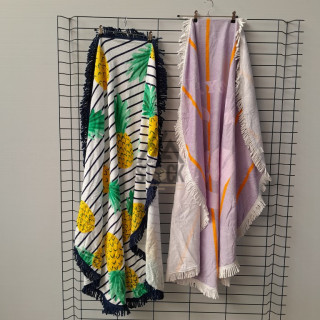 Drap de plage Rond - 26 pièces