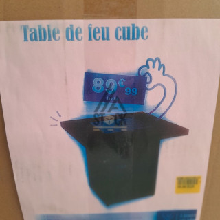 Table de feu CUBE - 2 pièces