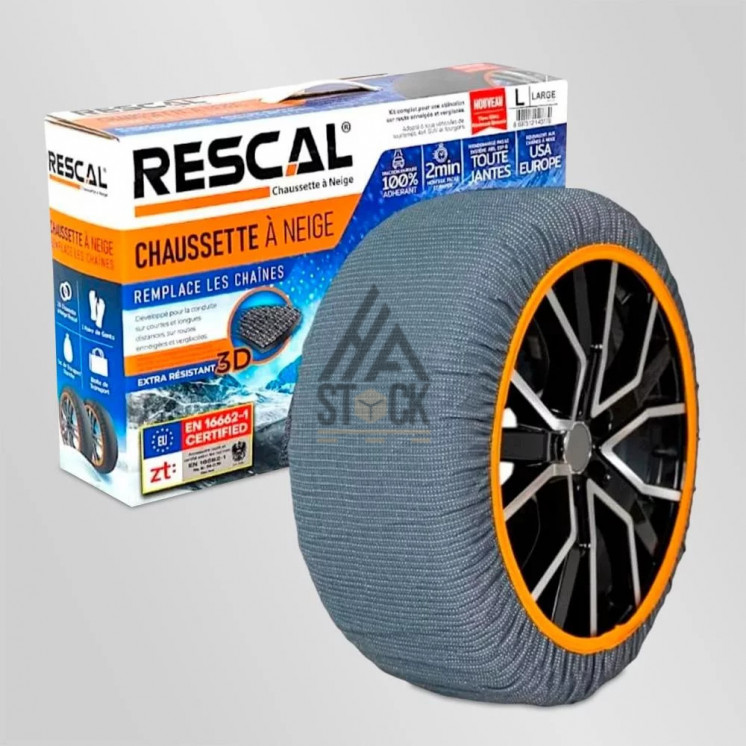 Chaussette à Neige Universelle pour Pneu RESCAL - 12 pièces