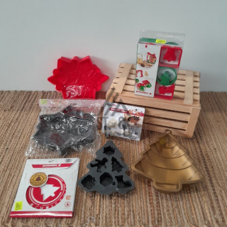 Emporte pièce, Moule silicone NOEL - 45 pièces