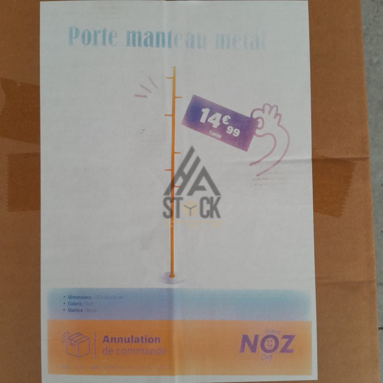 Porte manteau en métal - 6 pièces