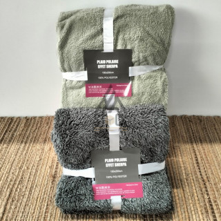 Plaid polaire effet SHERPA - 10 pièces