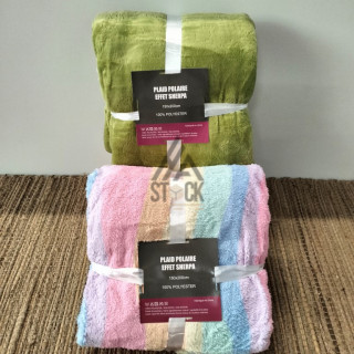 Plaid polaire effet SHERPA - 10 pièces