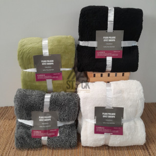 Plaid polaire effet SHERPA - 10 pièces