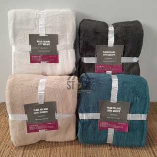 Plaid polaire effet SHERPA - 10 pièces