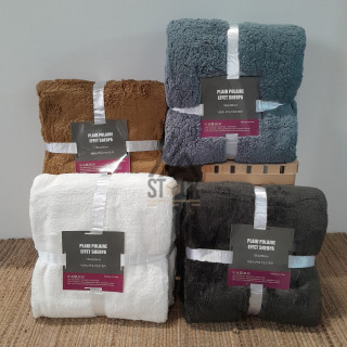 Plaid polaire effet SHERPA - 10 pièces