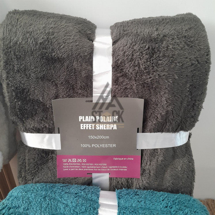 Plaid polaire effet SHERPA - 10 pièces