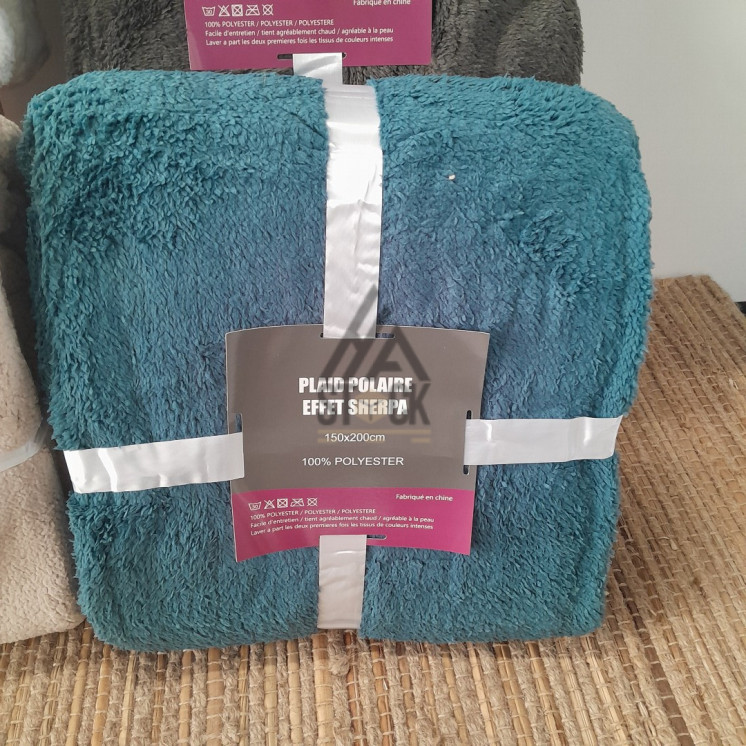 Plaid polaire effet SHERPA - 10 pièces