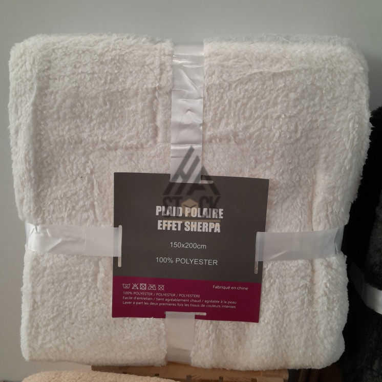Plaid polaire effet SHERPA - 10 pièces