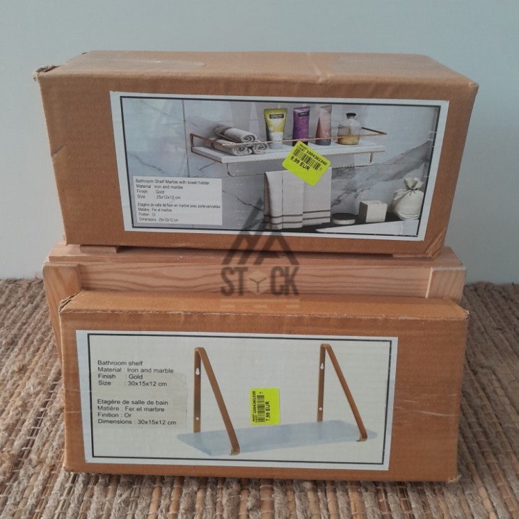 Etagère murale salle de bain - 12 pièces