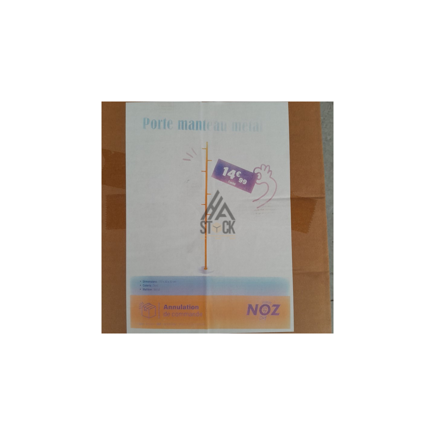 Porte manteau en métal - 12 pièces