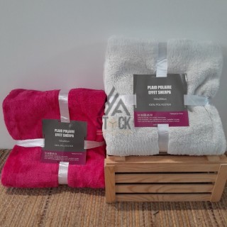 Plaid polaire effet SHERPA - 10 pièces