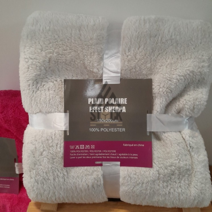 Plaid polaire effet SHERPA - 10 pièces