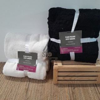 Plaid polaire effet SHERPA - 10 pièces