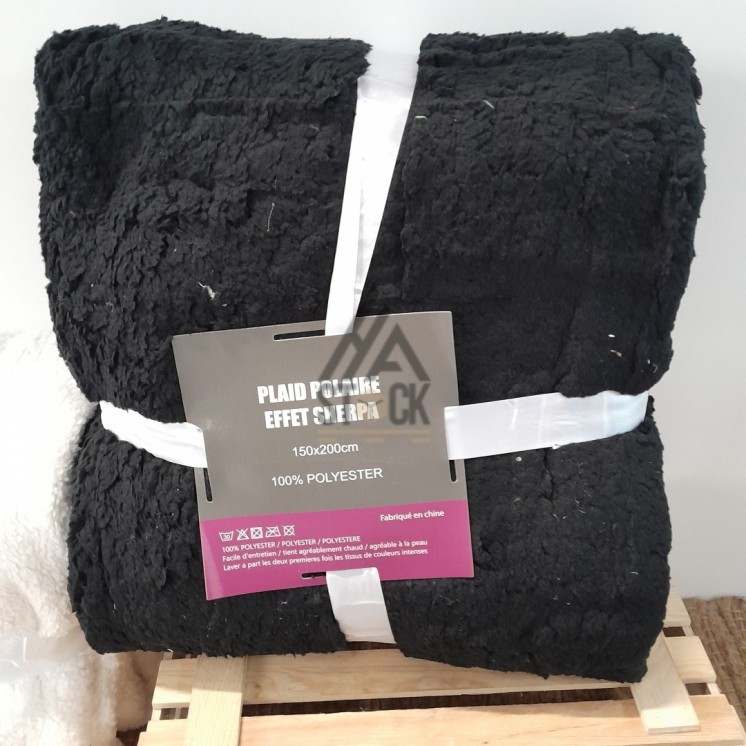 Plaid polaire effet SHERPA - 10 pièces