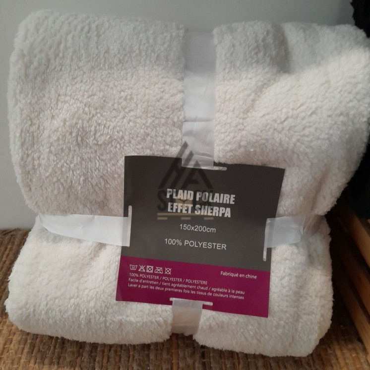 Plaid polaire effet SHERPA - 10 pièces