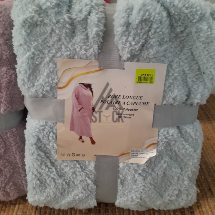 Robe longue polaire a capuche - 11 pièces