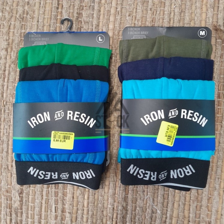 BOXER HOMME - IRON AND RESIN  - 30 paquets