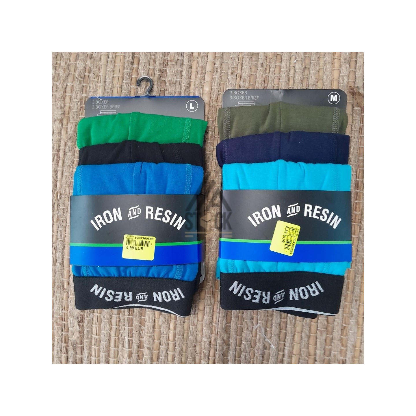 BOXER HOMME - IRON AND RESIN  - 30 paquets