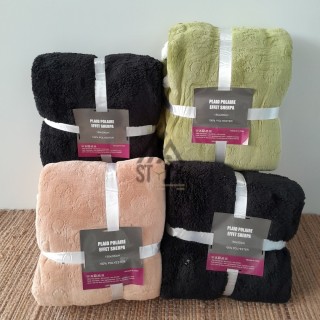 Plaid polaire effet SHERPA - 10 pièces