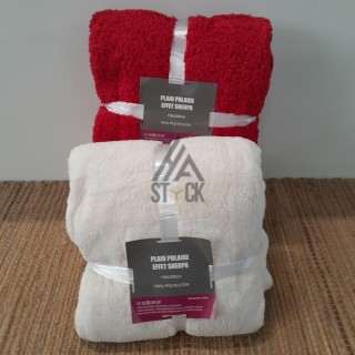 Plaid polaire effet SHERPA - 10 pièces