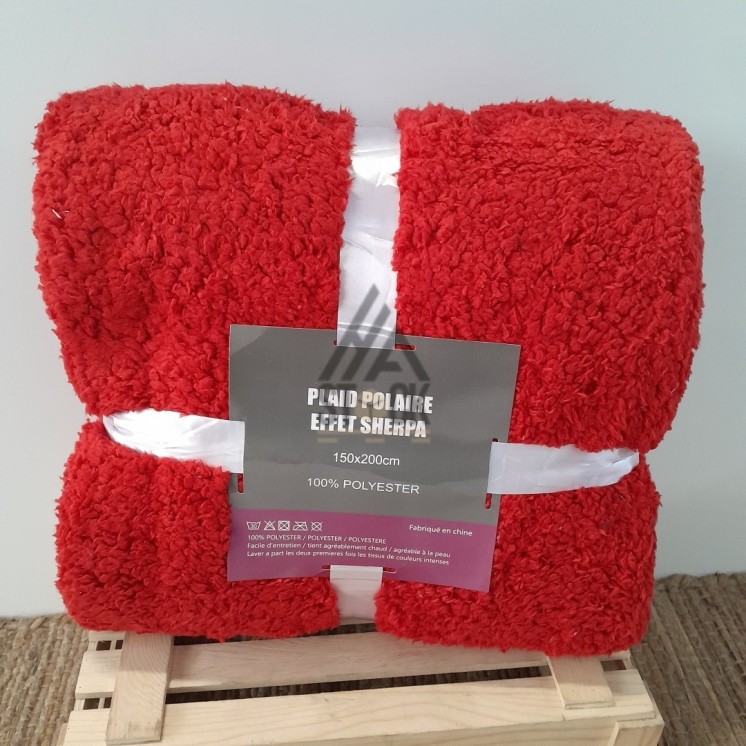 Plaid polaire effet SHERPA - 10 pièces