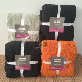 Plaid polaire effet SHERPA - 10 pièces