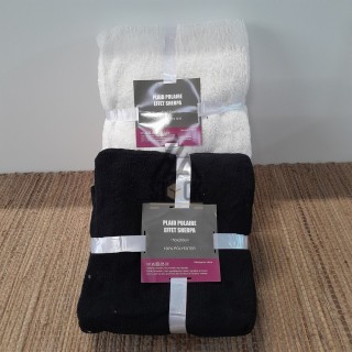 Plaid polaire effet SHERPA - 10 pièces