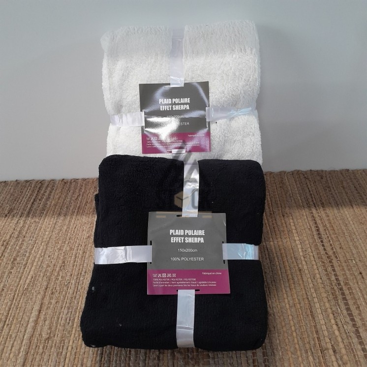 Plaid polaire effet SHERPA - 10 pièces