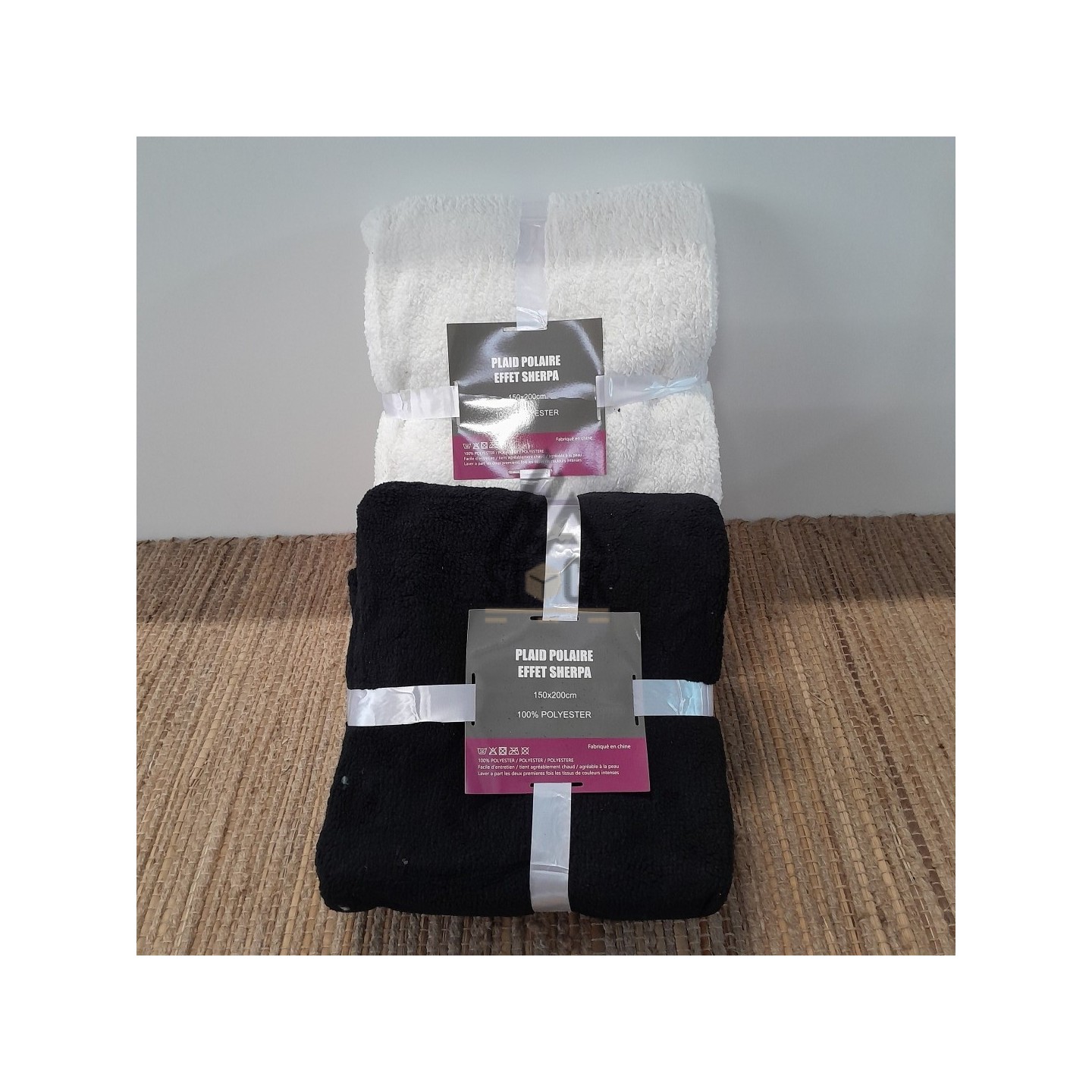 Plaid polaire effet SHERPA - 10 pièces