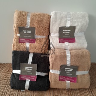 Plaid polaire effet SHERPA - 10 pièces