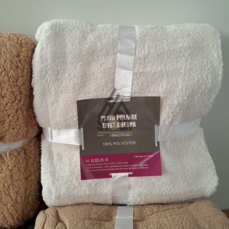 Plaid polaire effet SHERPA - 10 pièces