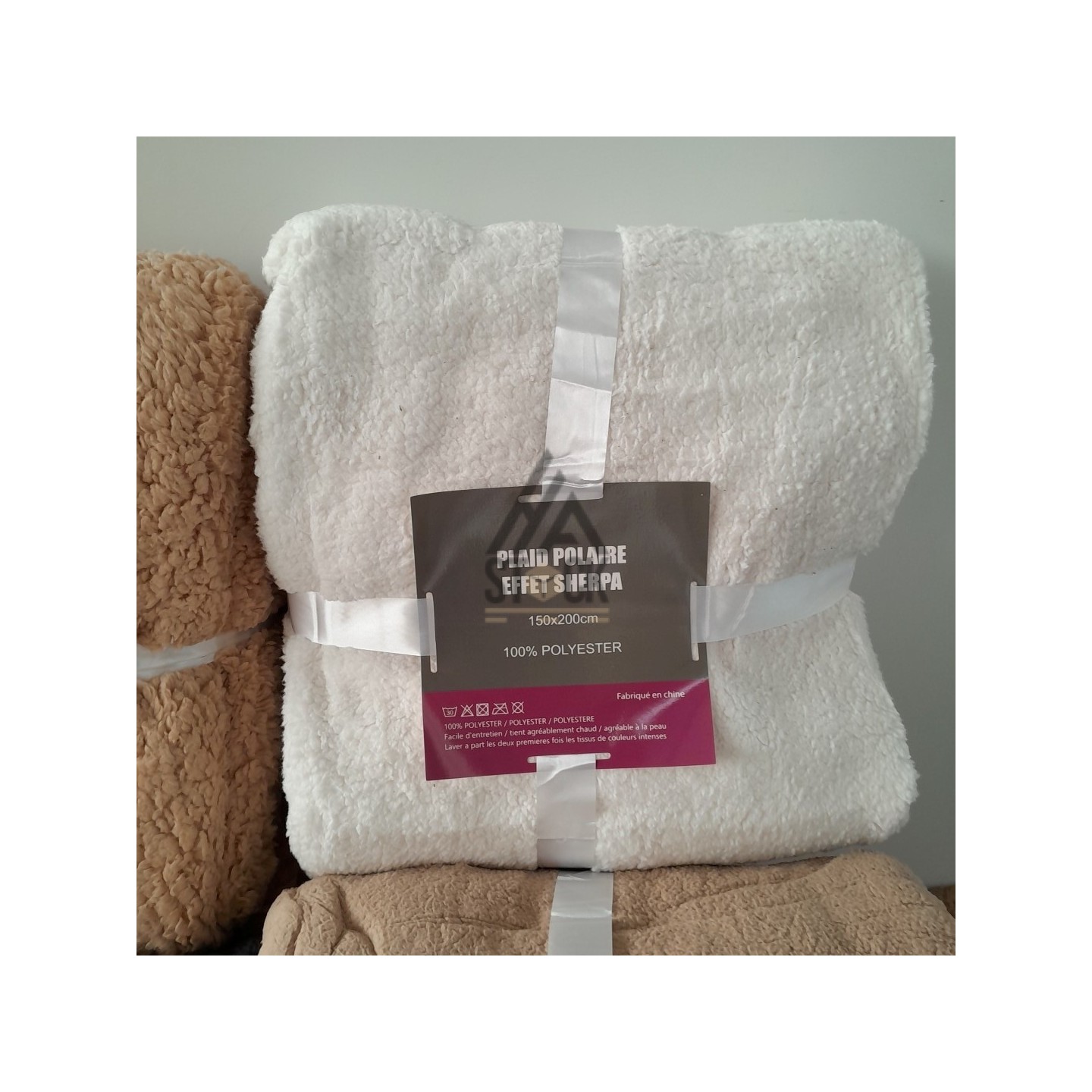Plaid polaire effet SHERPA - 10 pièces