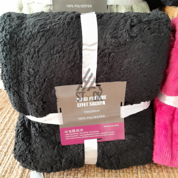 Plaid polaire effet SHERPA - 10 pièces