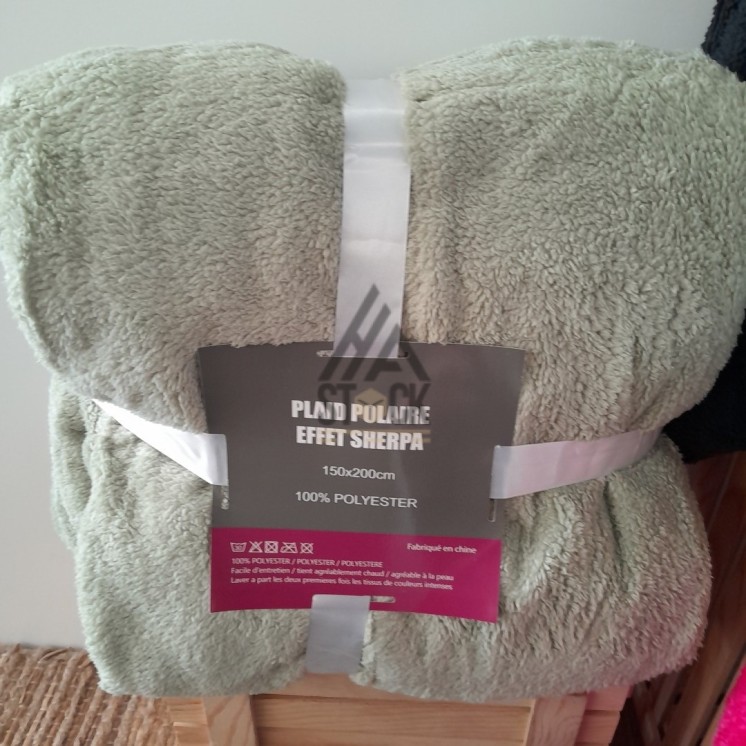 Plaid polaire effet SHERPA - 10 pièces