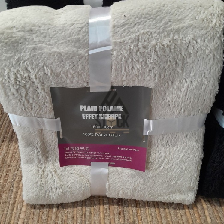 Plaid polaire effet SHERPA - 10 pièces