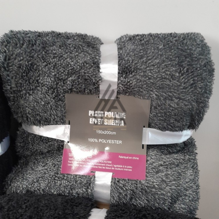Plaid polaire effet SHERPA - 10 pièces