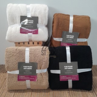 Plaid polaire effet SHERPA - 10 pièces