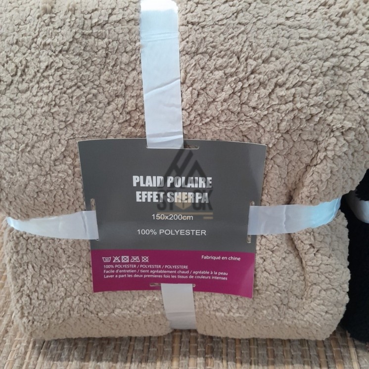 Plaid polaire effet SHERPA - 10 pièces