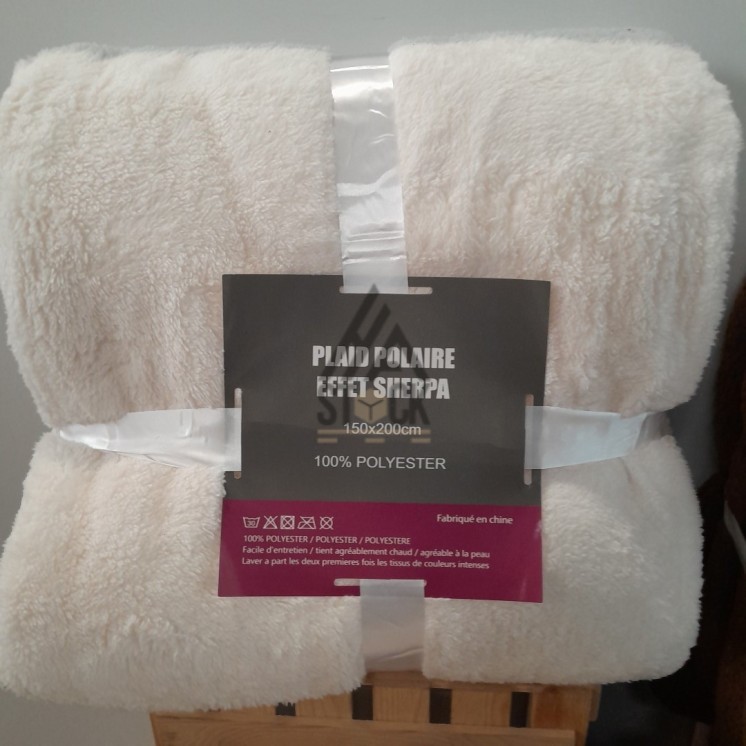 Plaid polaire effet SHERPA - 10 pièces