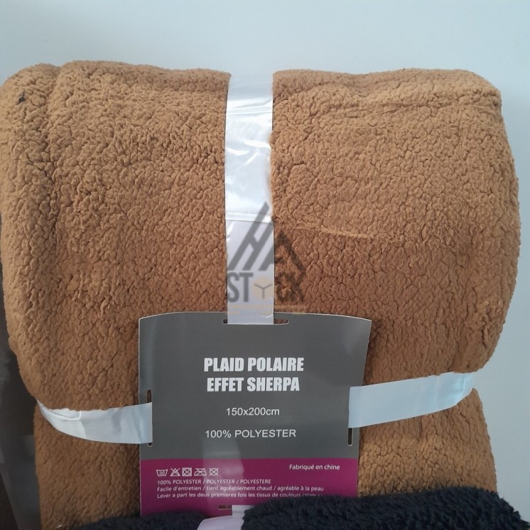 Plaid polaire effet SHERPA - 10 pièces
