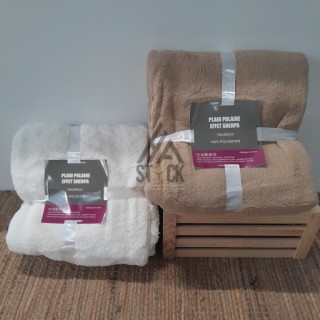 Plaid polaire effet SHERPA - 10 pièces