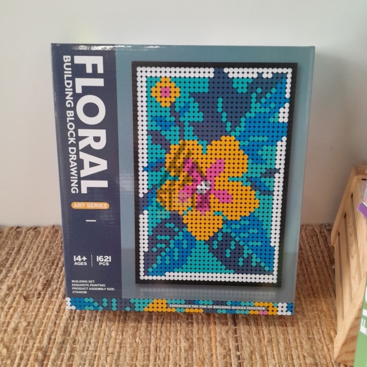 FLORAL BUILDING BLOCK DRAWING - 14 pièces