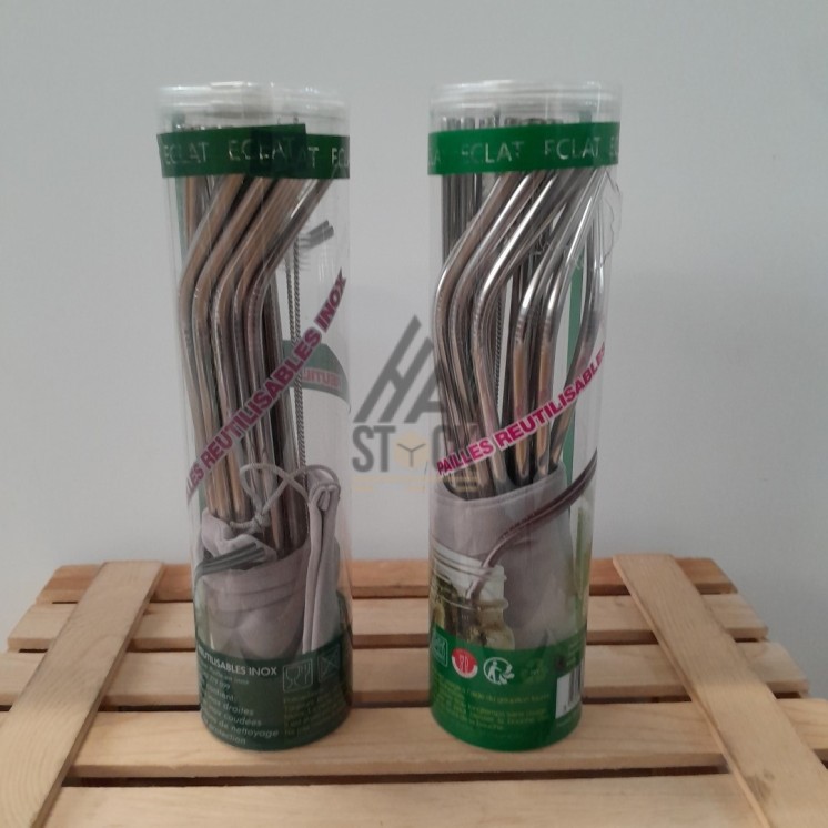 Coffret paille inox - 50 paquets